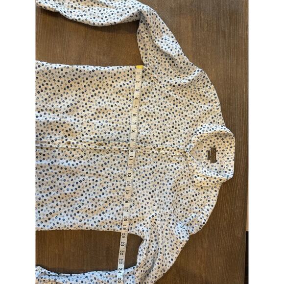 ZARA Man Slim Fit Blue Floral Button Down Shirt size M - Picture 6 of 8